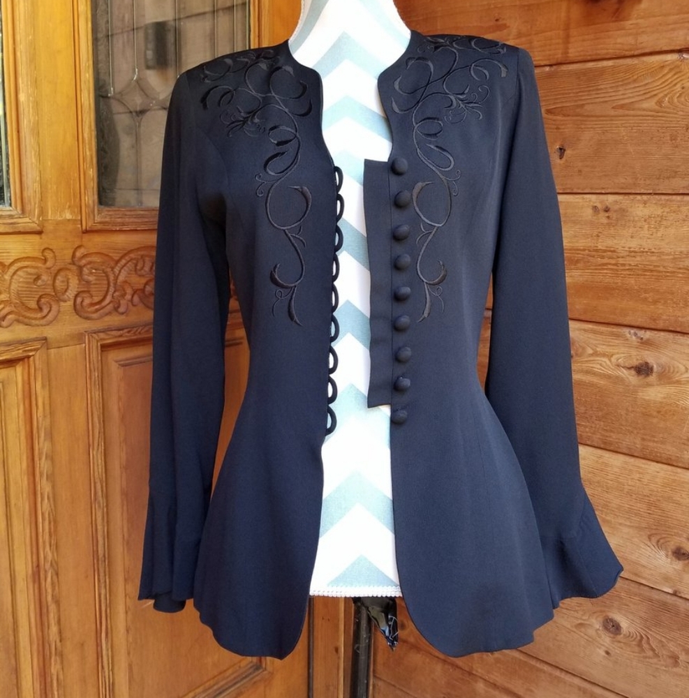 Nina K Embroidered Blazer